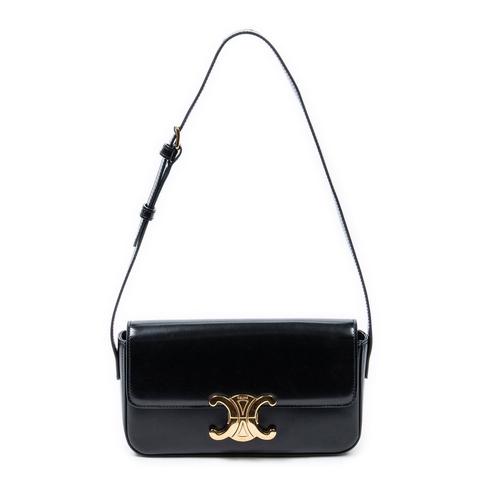 Shoulder Bag Claude Black Smooth Calfskin Leather