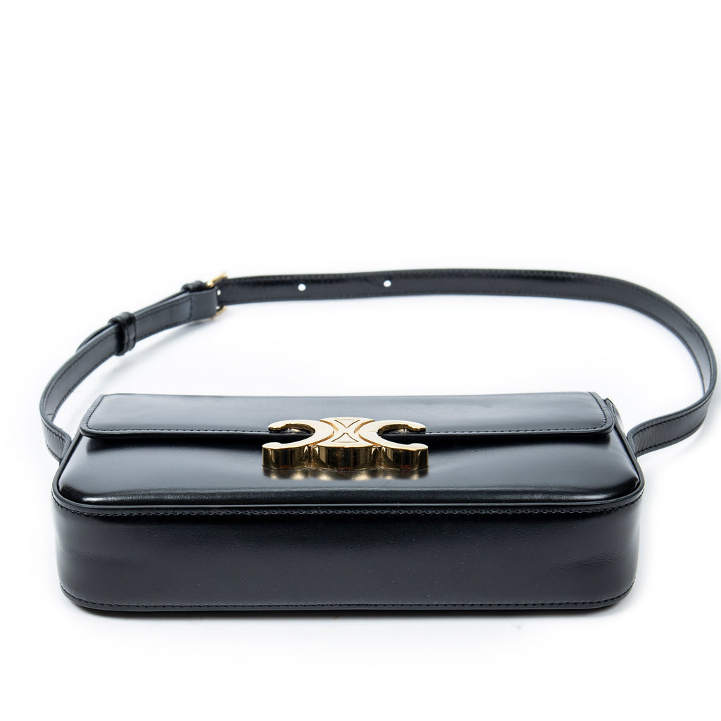 Shoulder Bag Claude Black Smooth Calfskin Leather
