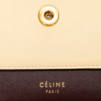 Shoulder Bag Envelope Wallet on Chain Burgundy Calfskin Leather