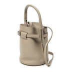Shoulder Bag Nano Bucket Big Bag Greige Grained Calfskin Leather
