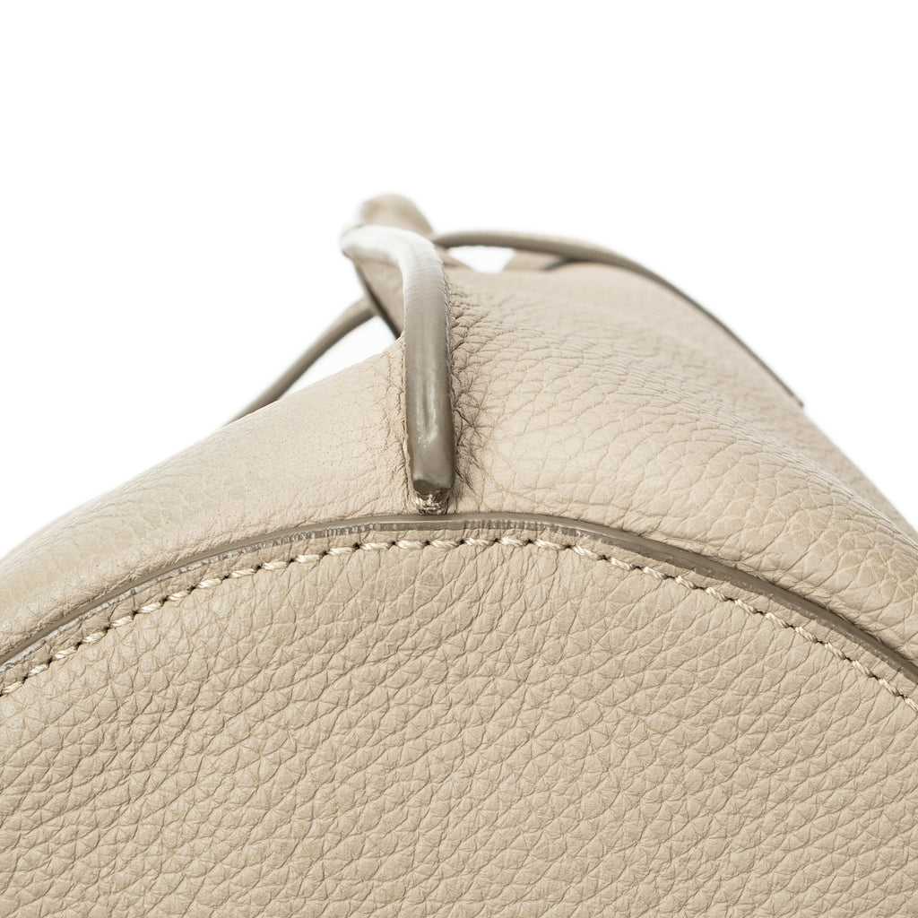 Shoulder Bag Nano Bucket Big Bag Greige Grained Calfskin Leather