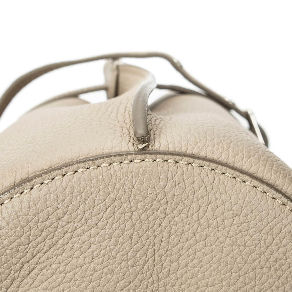 Shoulder Bag Nano Bucket Big Bag Greige Grained Calfskin Leather