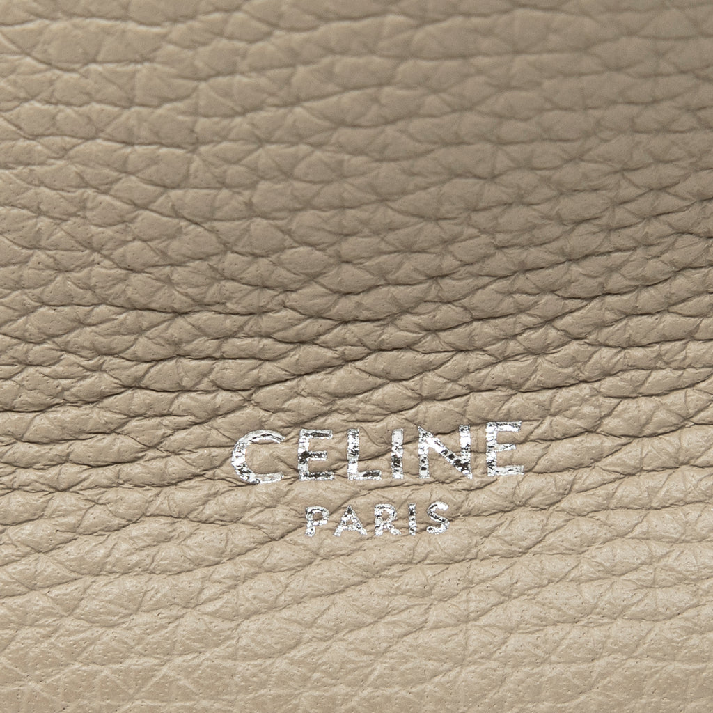 Shoulder Bag Nano Bucket Big Bag Greige Grained Calfskin Leather