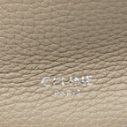 Shoulder Bag Nano Bucket Big Bag Greige Grained Calfskin Leather
