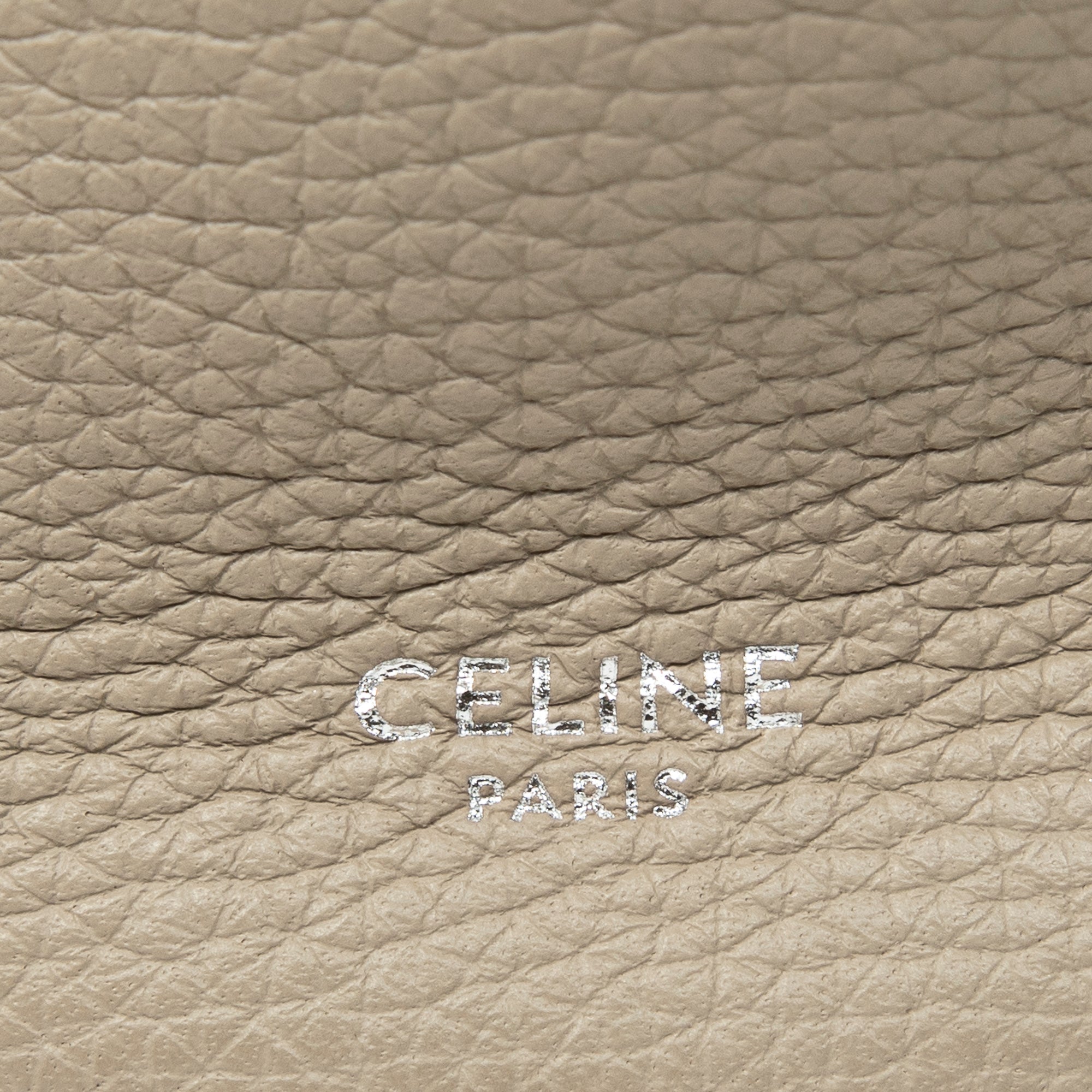 Shoulder Bag Nano Bucket Big Bag Greige Grained Calfskin Leather