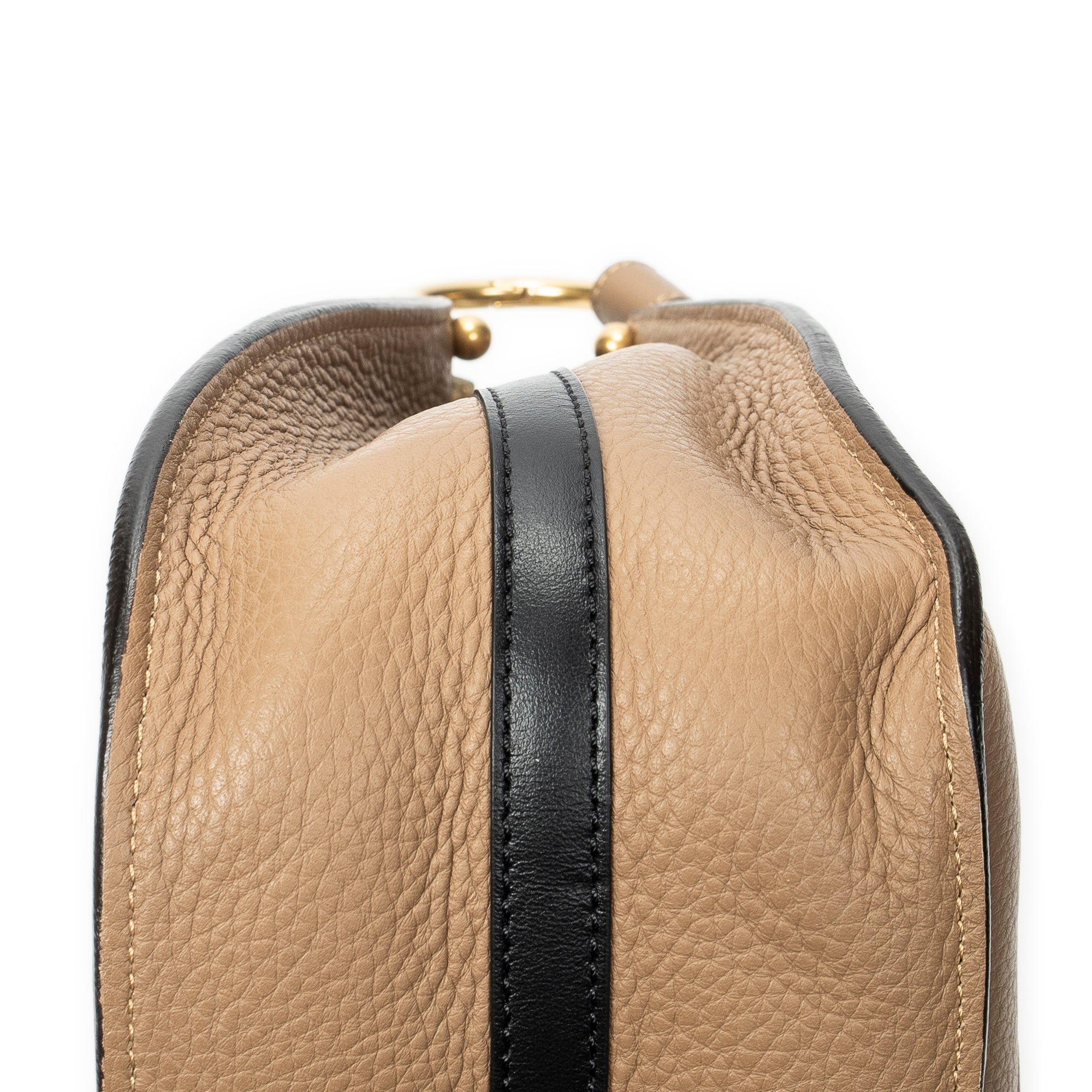 Shoulder Bag Medium Hayley Hobo Tan Grained Calfskin Leather