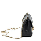 Shoulder Bag Square Elsie Chain Bag Black Goatskin Leather