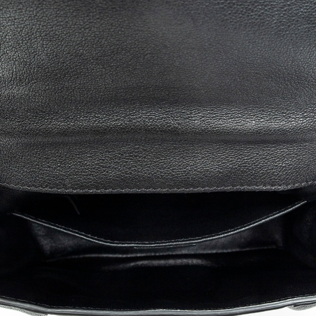 Shoulder Bag Square Elsie Chain Bag Black Goatskin Leather