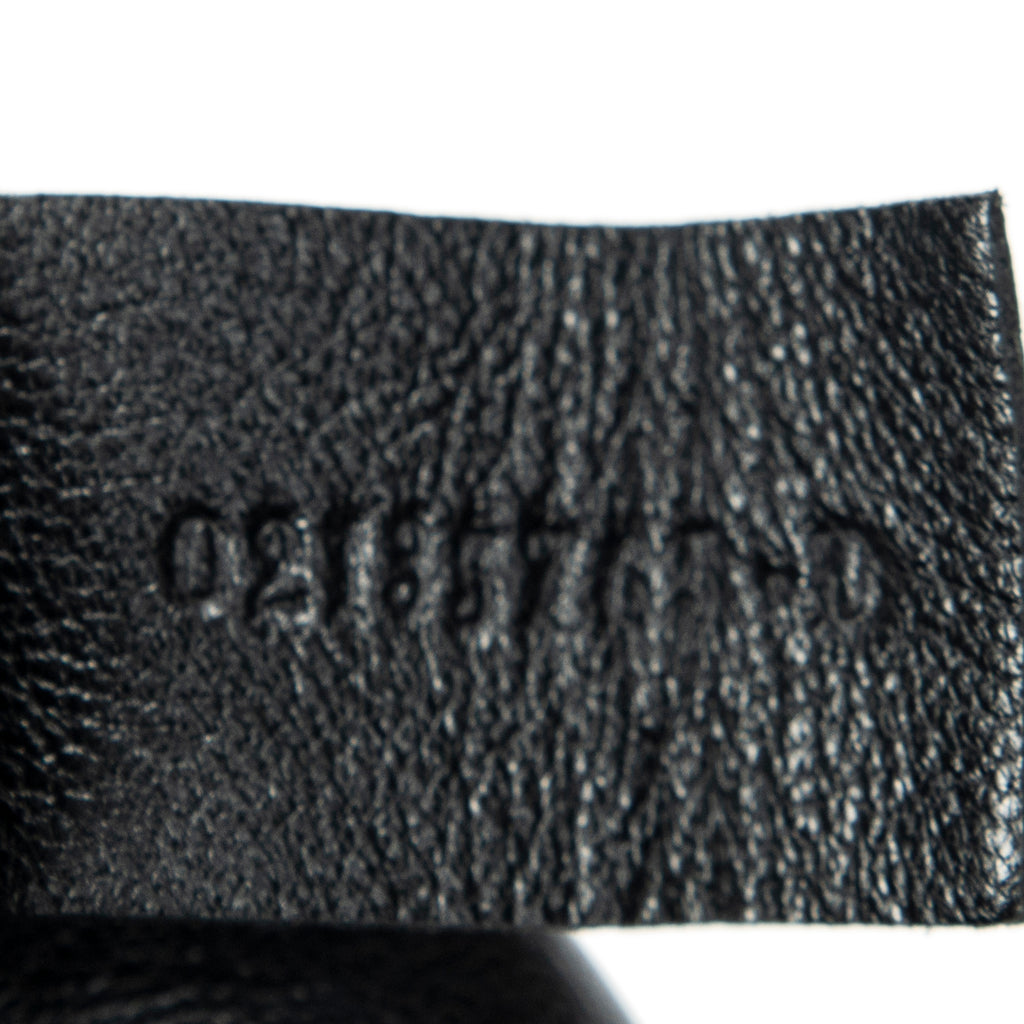 Shoulder Bag Square Elsie Chain Bag Black Goatskin Leather