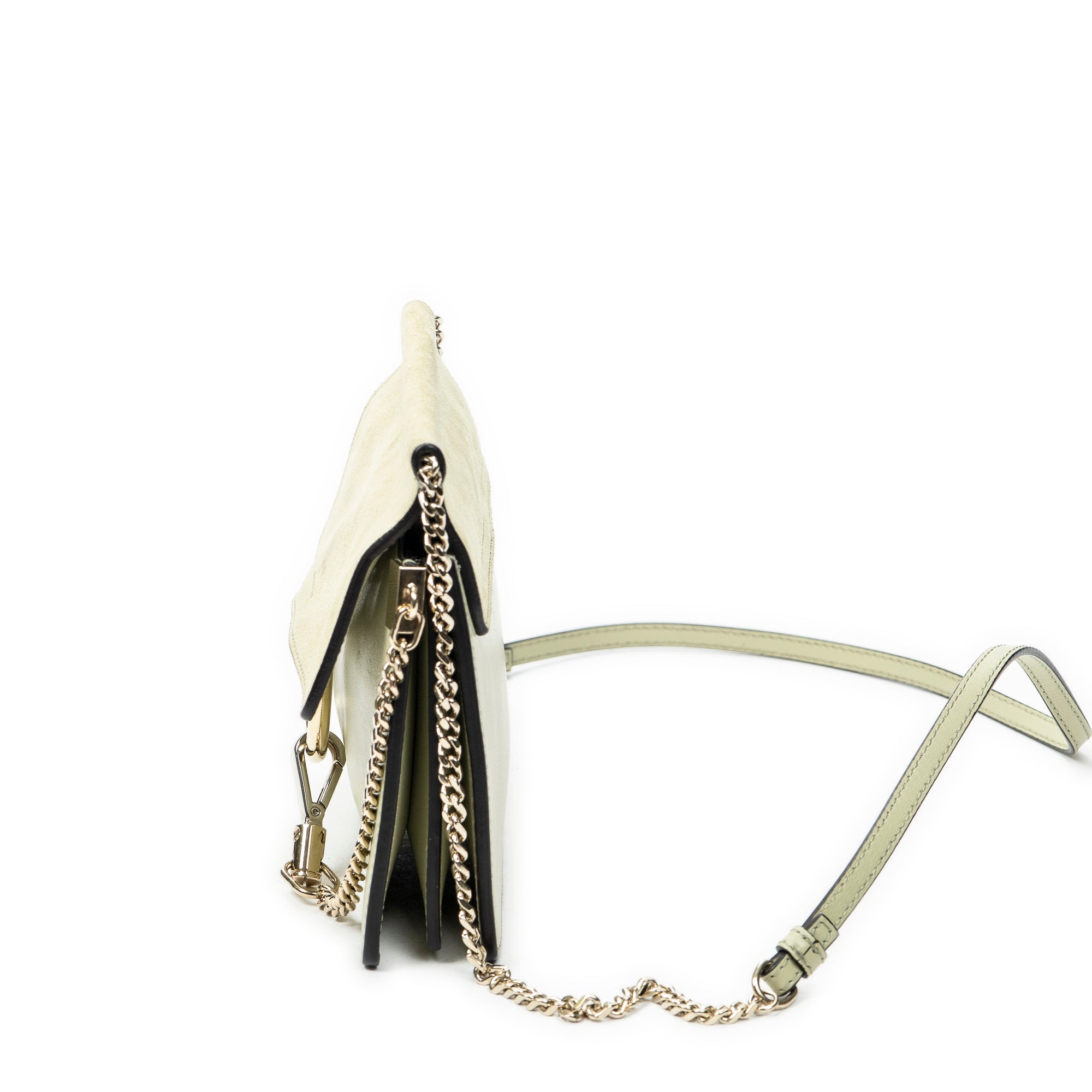 Shoulder Bag Mini Faye Chain Bag Beige Calfskin Leather