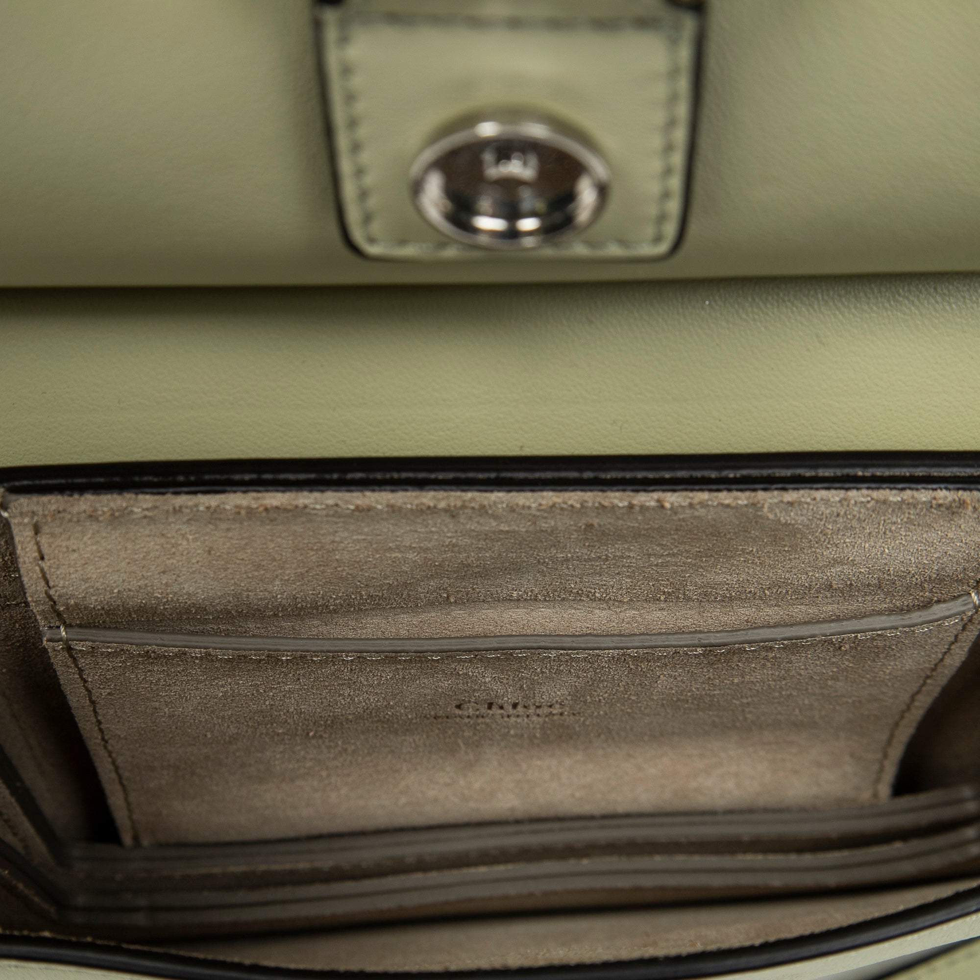 Shoulder Bag Mini Faye Chain Bag Beige Calfskin Leather
