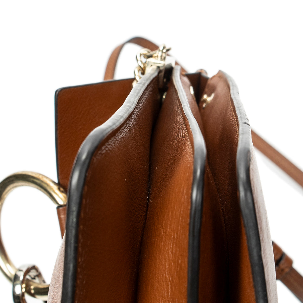 Shoulder Bag Small Faye Bracelet Bag Brown Calfskin Leather