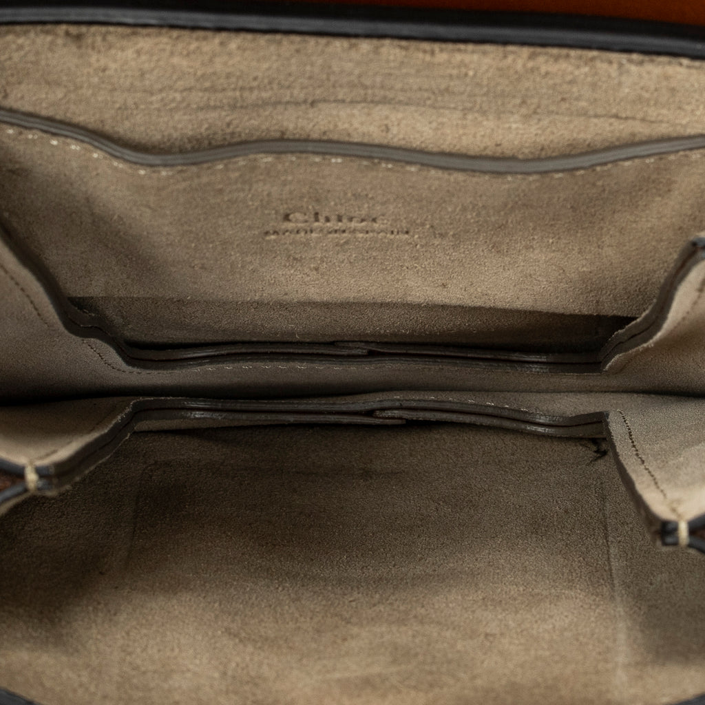 Shoulder Bag Small Faye Bracelet Bag Brown Calfskin Leather