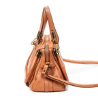 Shoulder Bag Small Paraty Orange Grained Calfskin Leather