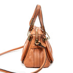 Shoulder Bag Small Paraty Orange Grained Calfskin Leather