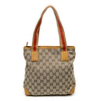 Shoulder Bag Front Pocket Zip Tote Beige Monogrammed Canvas