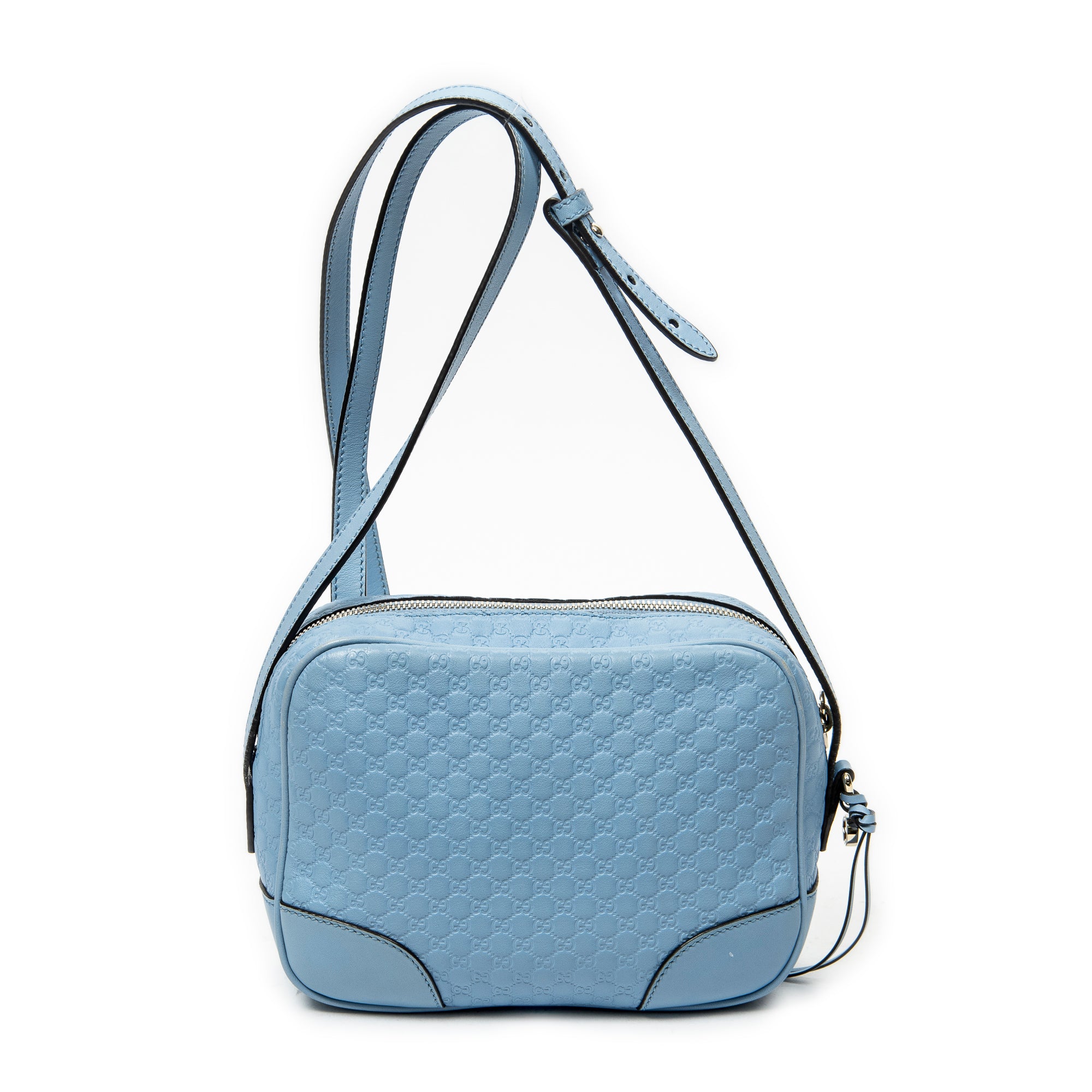 Shoulder Bag Mini Bree Crossbody Light Blue Microguccissima Leather