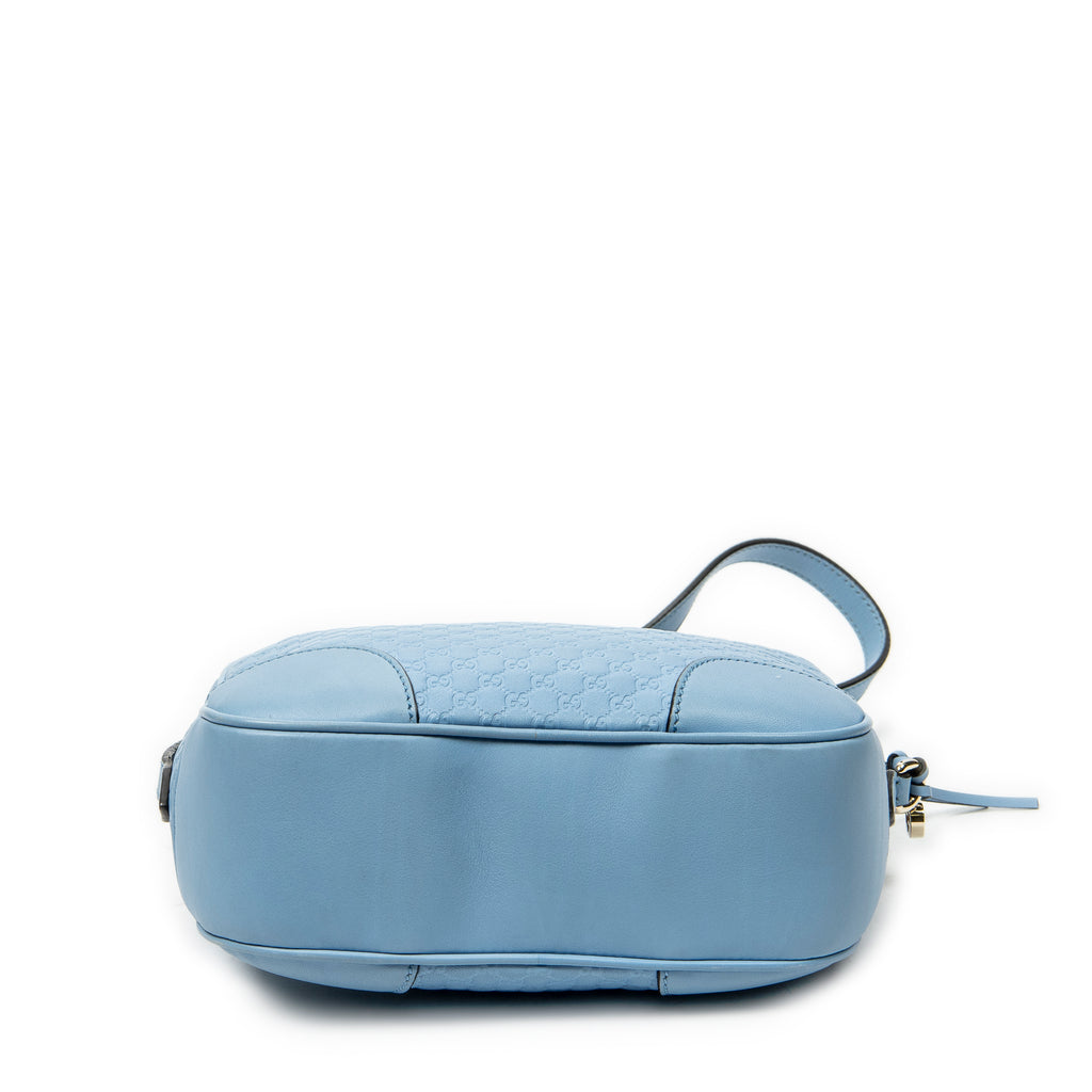 Shoulder Bag Mini Bree Crossbody Light Blue Microguccissima Leather