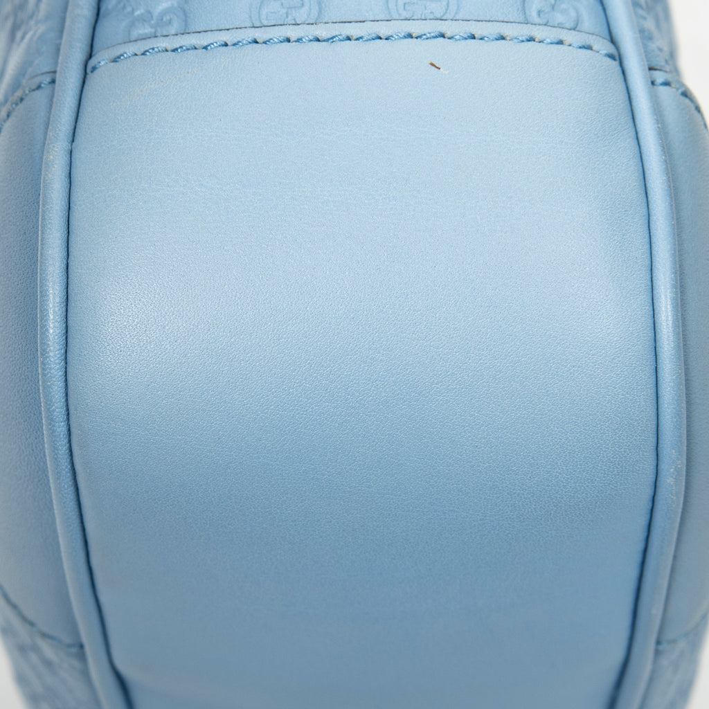 Shoulder Bag Mini Bree Crossbody Light Blue Microguccissima Leather