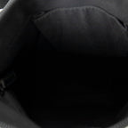 Shoulder Bag Zip Flat Crossbody Black Monogrammed Canvas