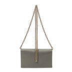 Shoulder Bag Betty Chain Wallet Grey Grained Calfskin Leather