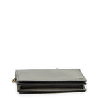Shoulder Bag Betty Chain Wallet Grey Grained Calfskin Leather