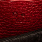 Shoulder Bag Interlocking G Chain Wallet Red Grained Calfskin Leather