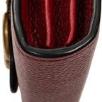 Shoulder Bag GG Marmont Wallet on Chain Red Grained Calfskin Leather