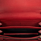 Shoulder Bag GG Marmont Wallet on Chain Red Grained Calfskin Leather