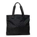 Shoulder Bag Square Web Shopper Black Monogrammed Nylon Canvas