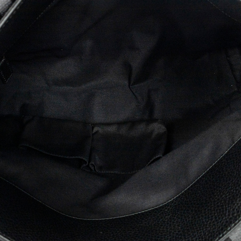 Shoulder Bag Square Web Shopper Black Monogrammed Nylon Canvas
