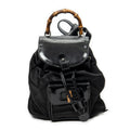 Backpack Mini Bamboo Backpack Black Nylon Canvas