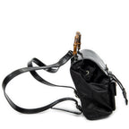 Backpack Mini Bamboo Backpack Black Nylon Canvas