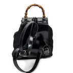 Backpack Mini Bamboo Backpack Black Nylon Canvas