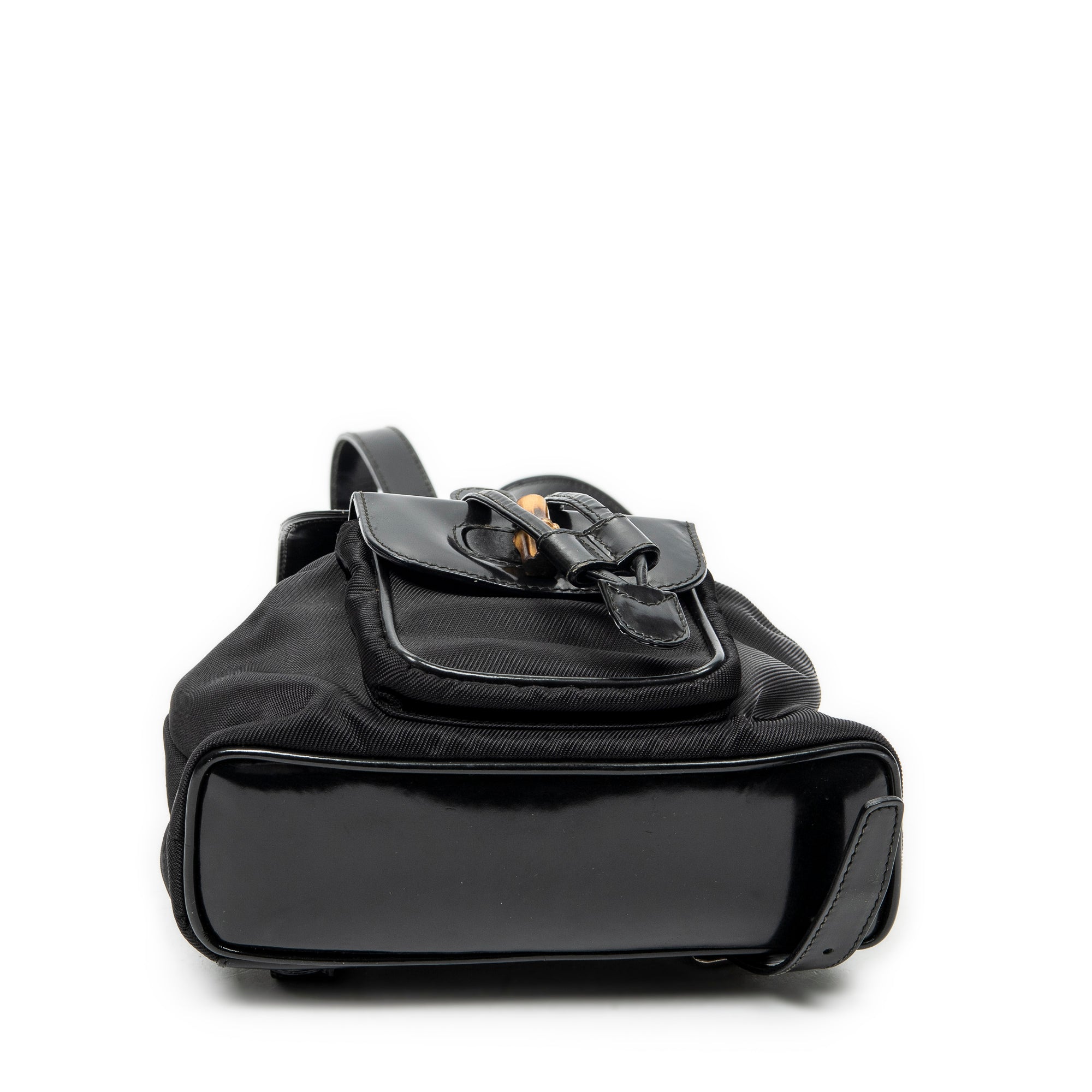 Backpack Mini Bamboo Backpack Black Nylon Canvas