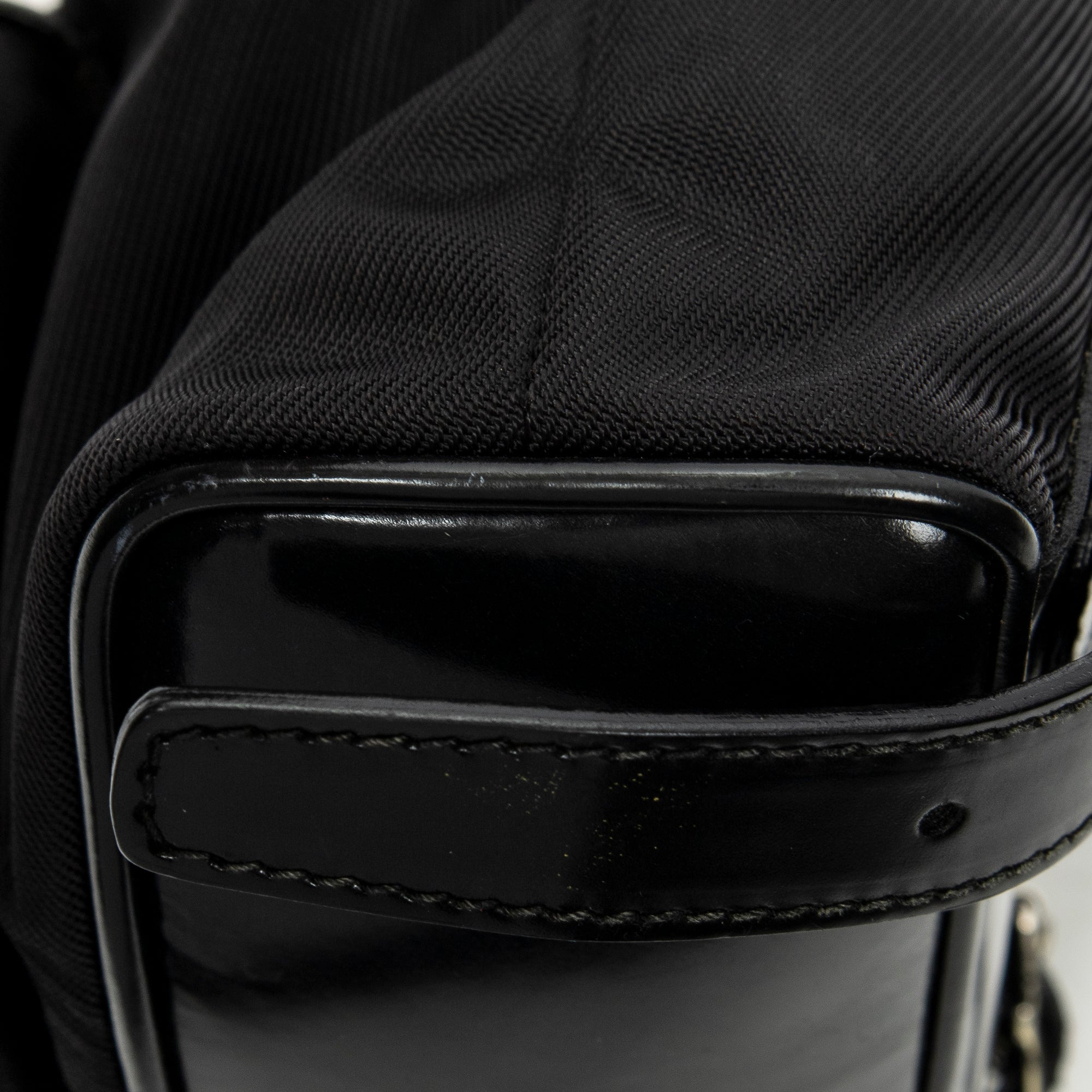 Backpack Mini Bamboo Backpack Black Nylon Canvas