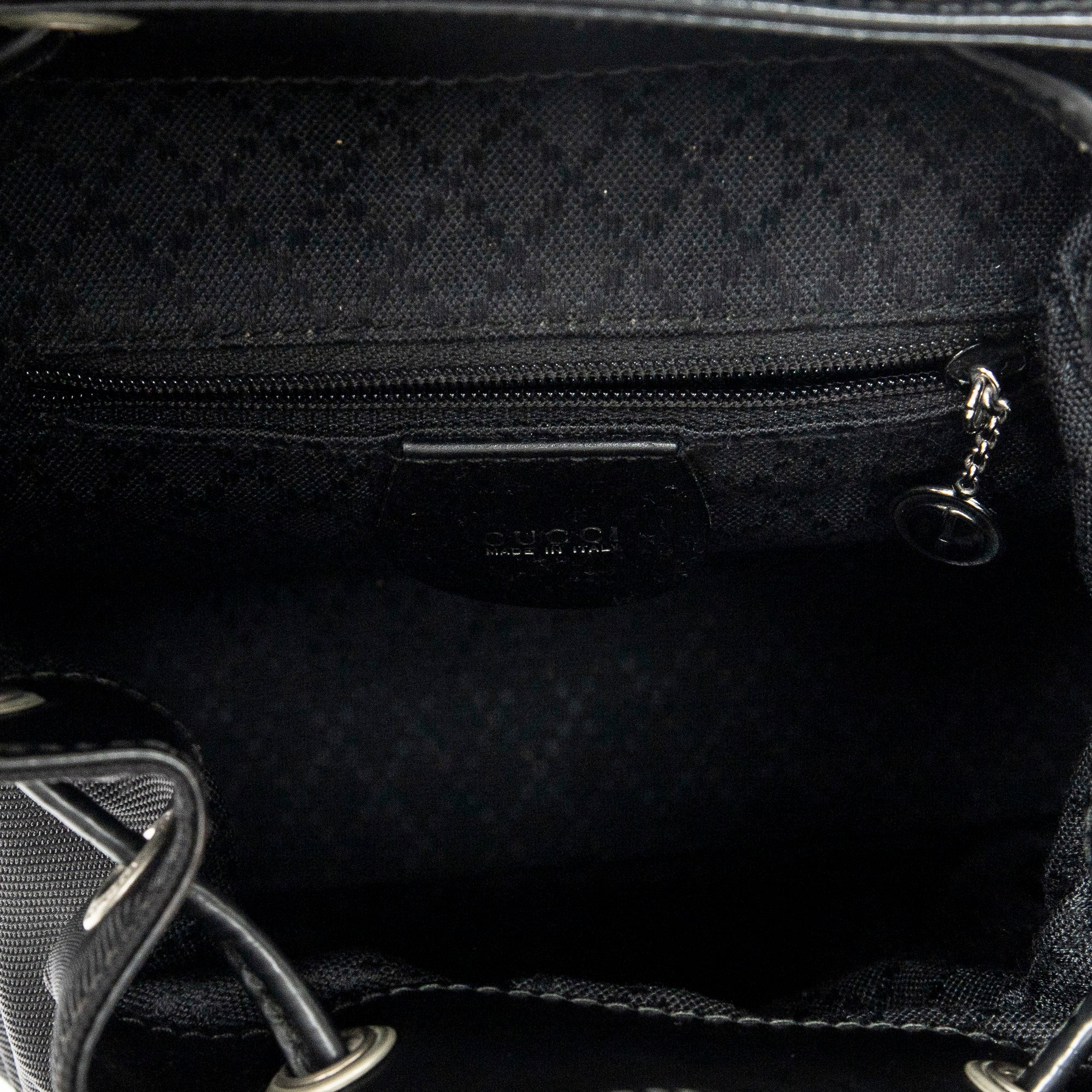 Backpack Mini Bamboo Backpack Black Nylon Canvas