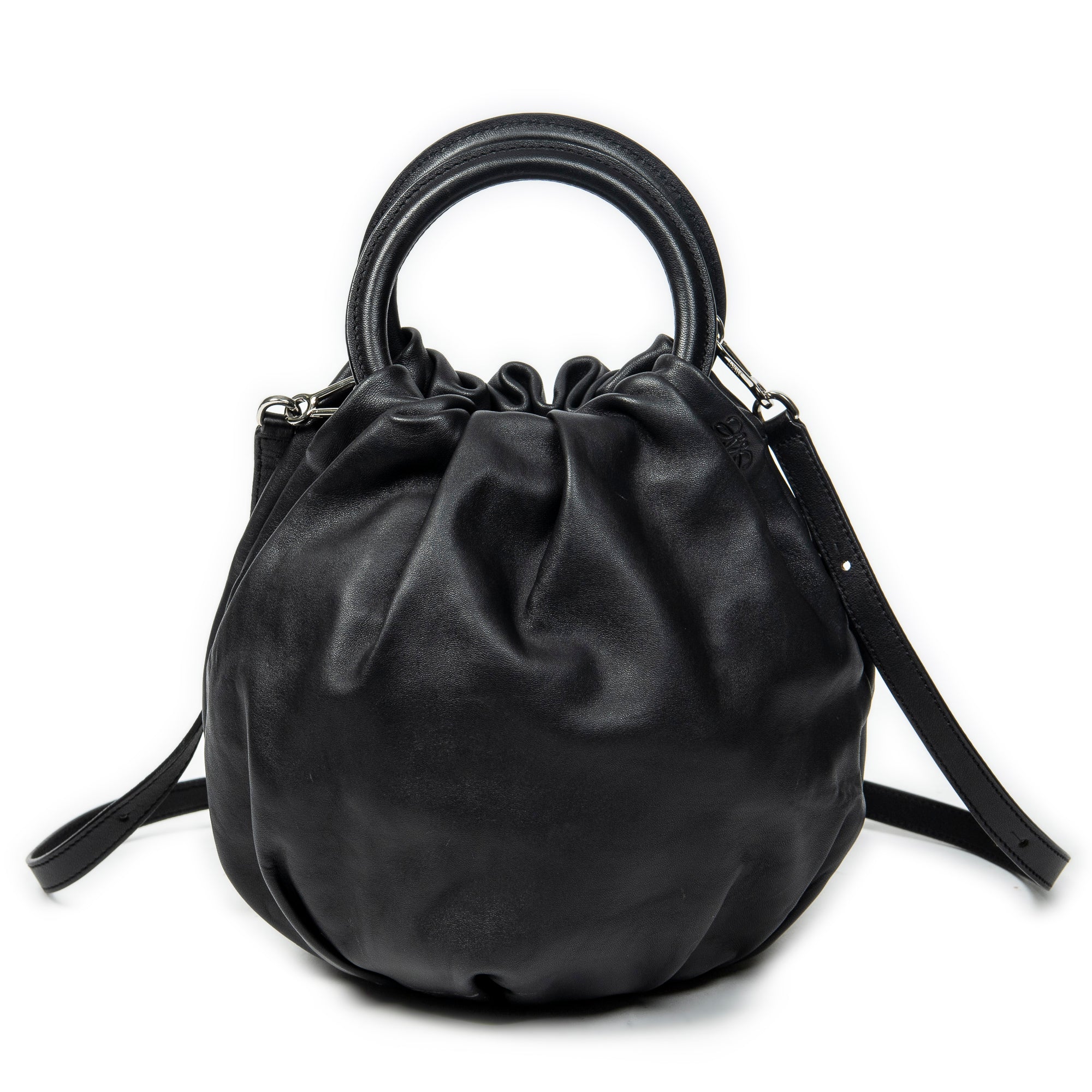 Shoulder Bag Bounce Bag Black Calfskin Leather