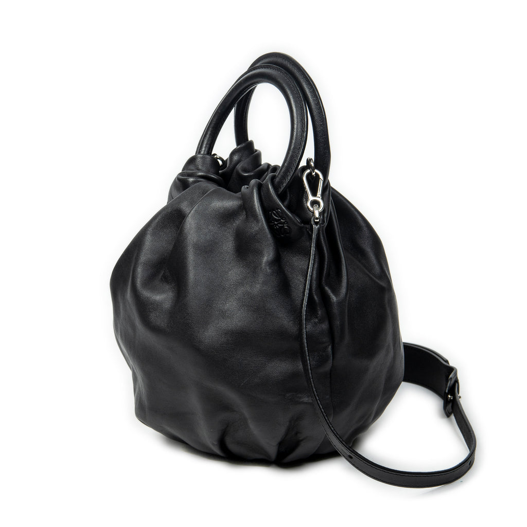 Shoulder Bag Bounce Bag Black Calfskin Leather