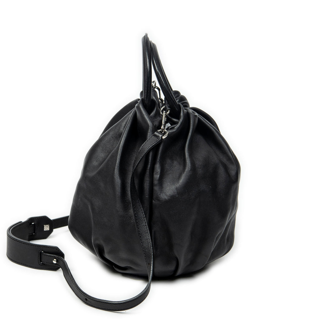 Shoulder Bag Bounce Bag Black Calfskin Leather