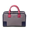Handbag Tricolor Amazona 28 Lilac Grained Calfskin Leather
