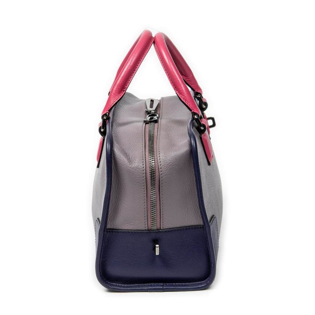Handbag Tricolor Amazona 28 Lilac Grained Calfskin Leather