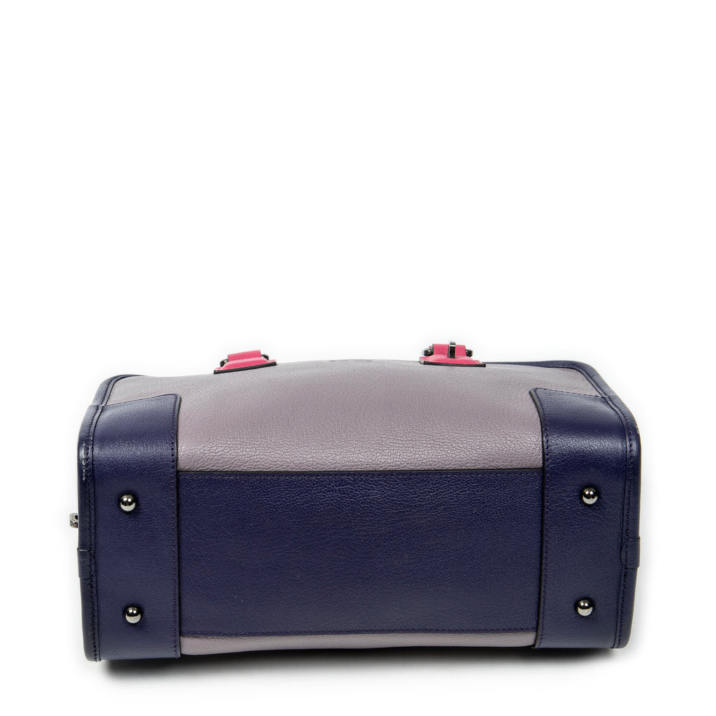 Handbag Tricolor Amazona 28 Lilac Grained Calfskin Leather