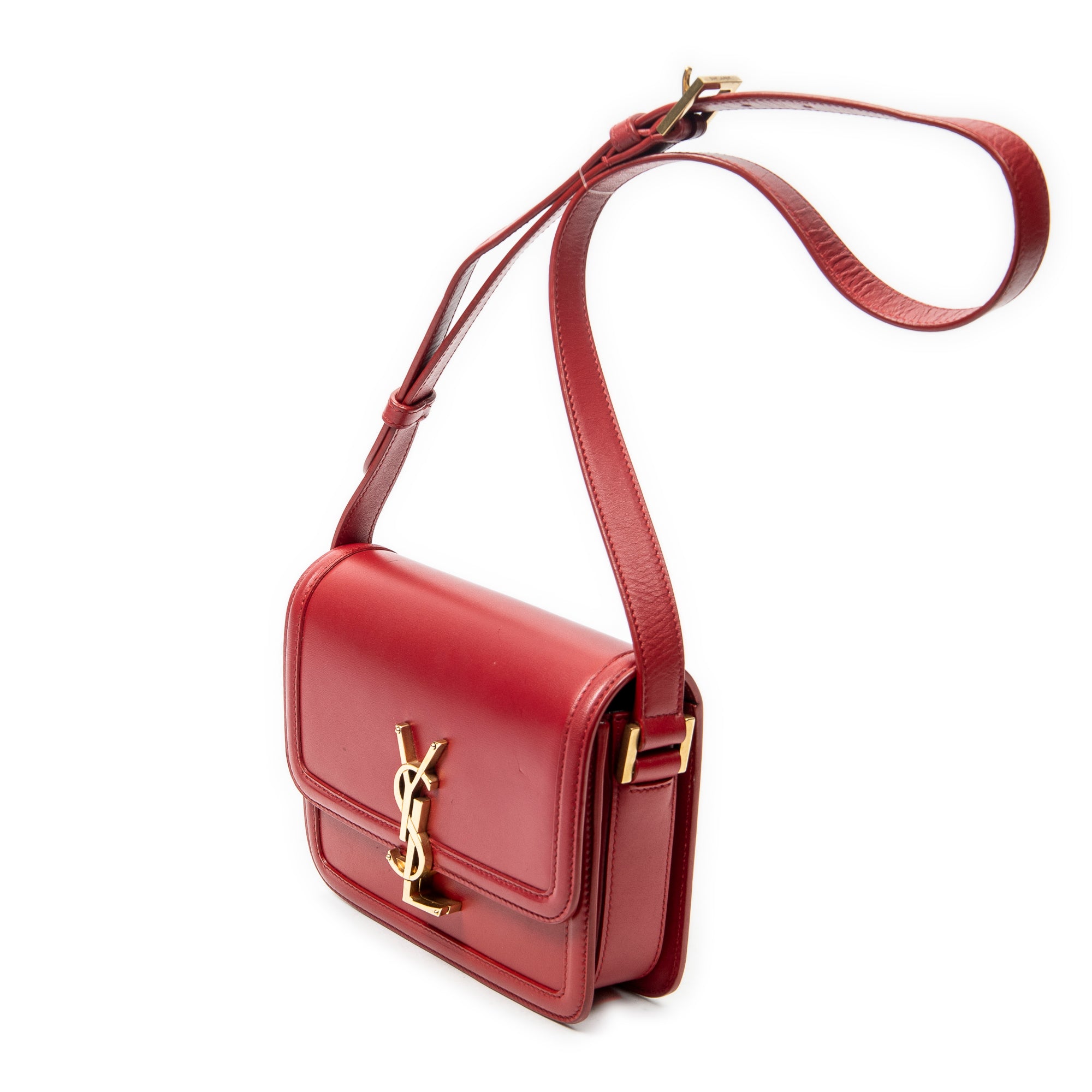 Shoulder Bag Small Solferino Red Smooth Calfskin Leather