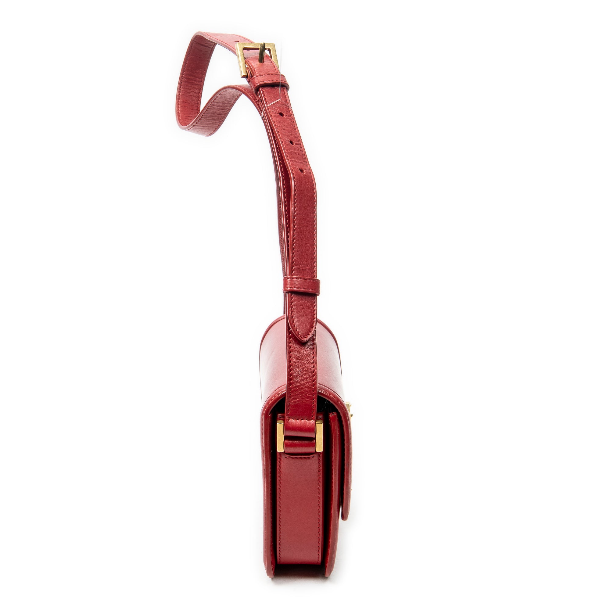 Shoulder Bag Small Solferino Red Smooth Calfskin Leather