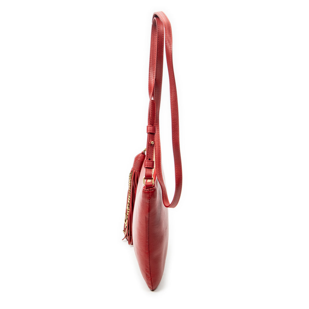 Shoulder Bag Teen Monogram Crossbody Red Calfskin Leather
