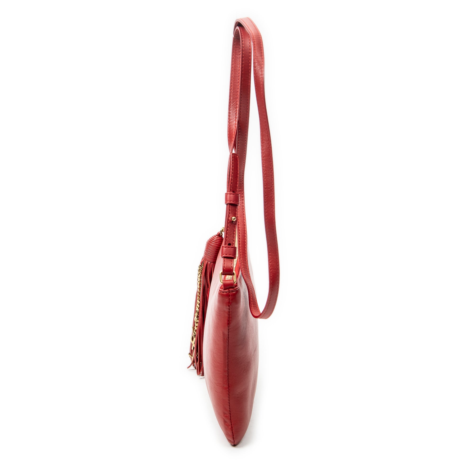 Shoulder Bag Teen Monogram Crossbody Red Calfskin Leather