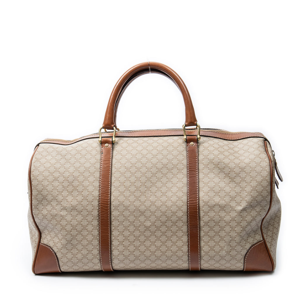 Travel Bag Vintage Medium Travel Boston Beige Macadam Coated Canvas
