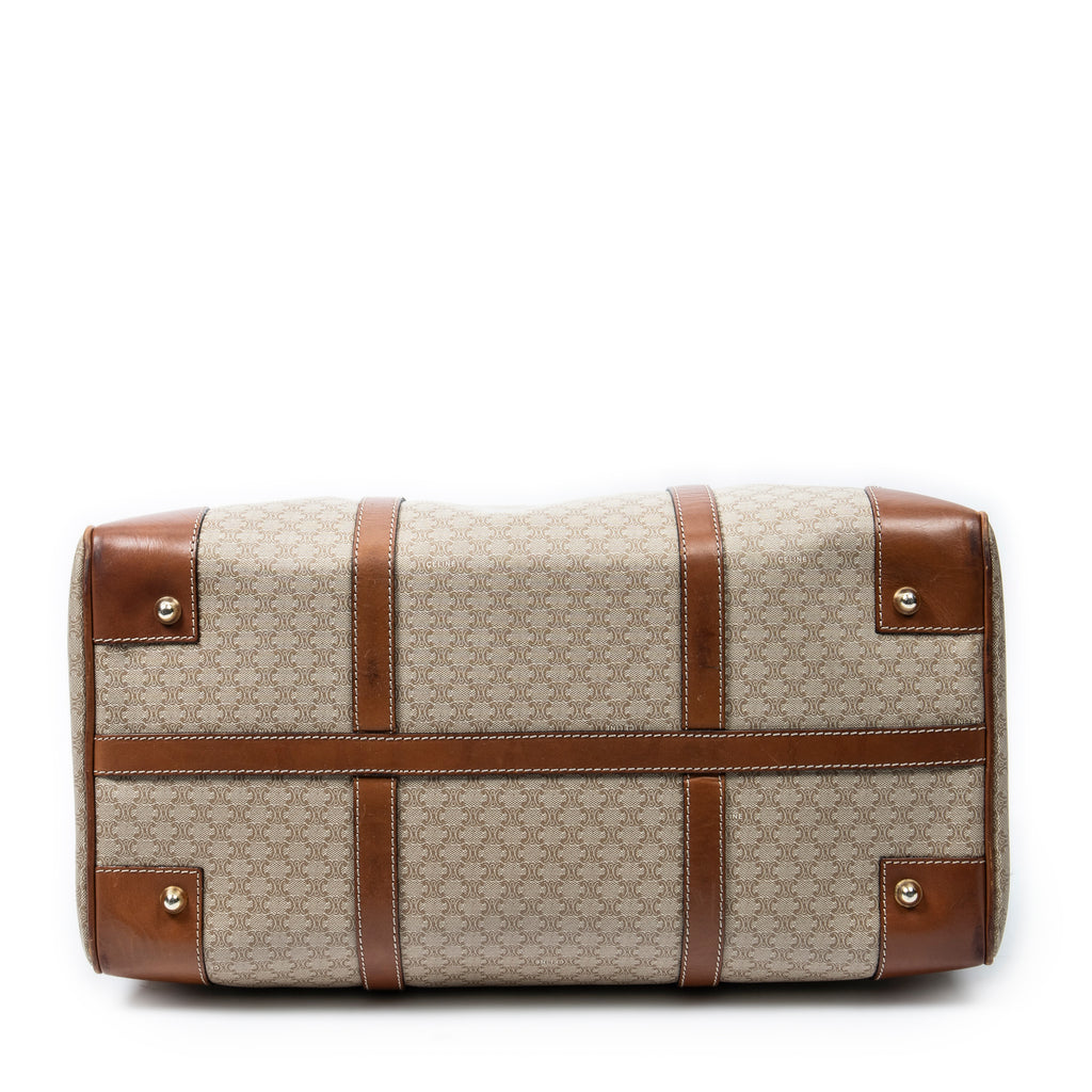 Travel Bag Vintage Medium Travel Boston Beige Macadam Coated Canvas