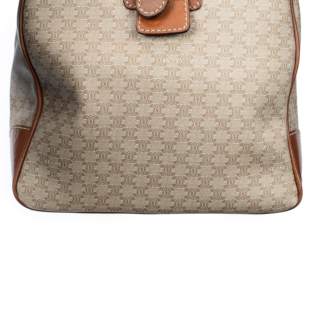 Travel Bag Vintage Medium Travel Boston Beige Macadam Coated Canvas